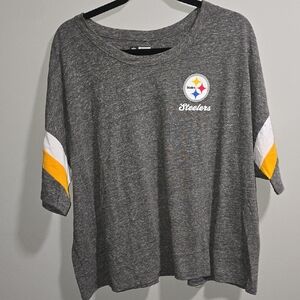 NFL Gray Steelers Short Sleeve Tee